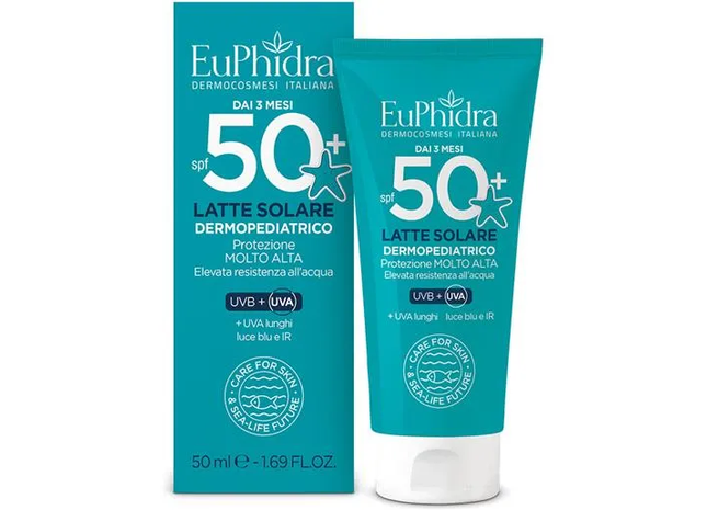 EuPhidra Latte Solare Bambini DERMOPEDIATRICO PROTEZIONE MOLTO ALTA SPF 50+