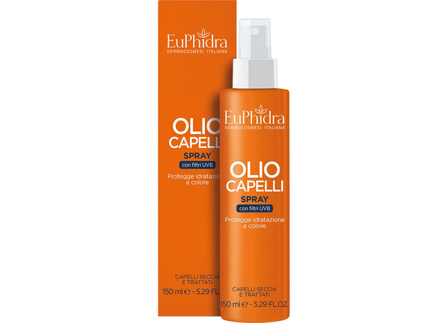 Euphidra Olio spary solare capelli protegge idrata e colore