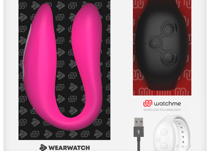 Vibratore Dual Pleasure Wireless Watchme FUCHSIA / JET BLACK