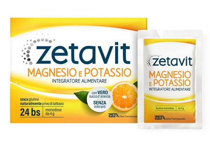 Zetavit Integratore alimentare Magnesio Potassio stanchezza spossatezza eccessiva sudorazione attività fisica senza glutine senza lattosio