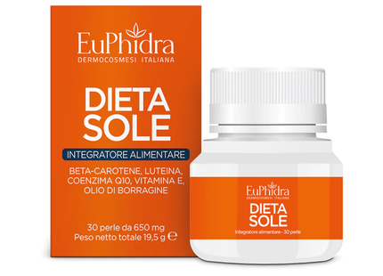 euphidra dieta sole Integratore betacarotene abbronzatura mantenere prolungare evita danni solari