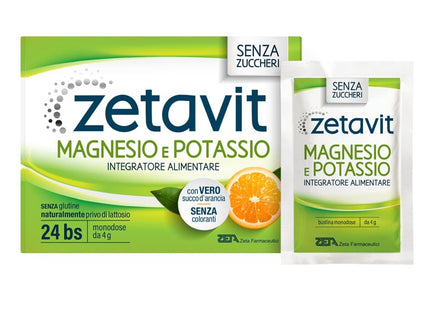 Zetavit Magnesio e Potassio senza zucchero Integratore alimentare di Magnesio e Potassio senza zucchero