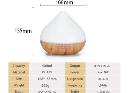 Umidificatore diffusore per aromaterapia e cromoterapia