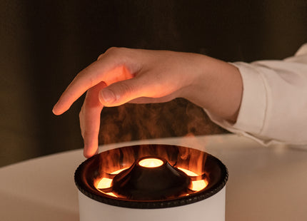 Diffusore ultrasuoni aromi effetti fumo e luce