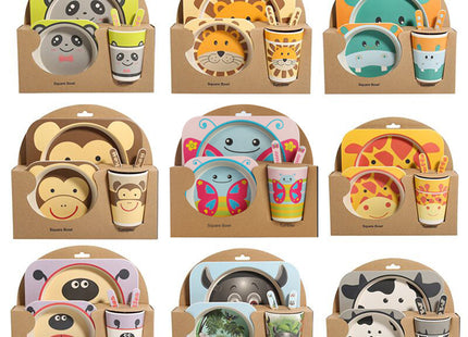 Stoviglie in bamboo bio atossico per bambini