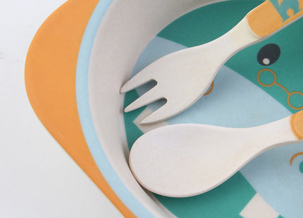 Stoviglie in bamboo bio atossico per bambini