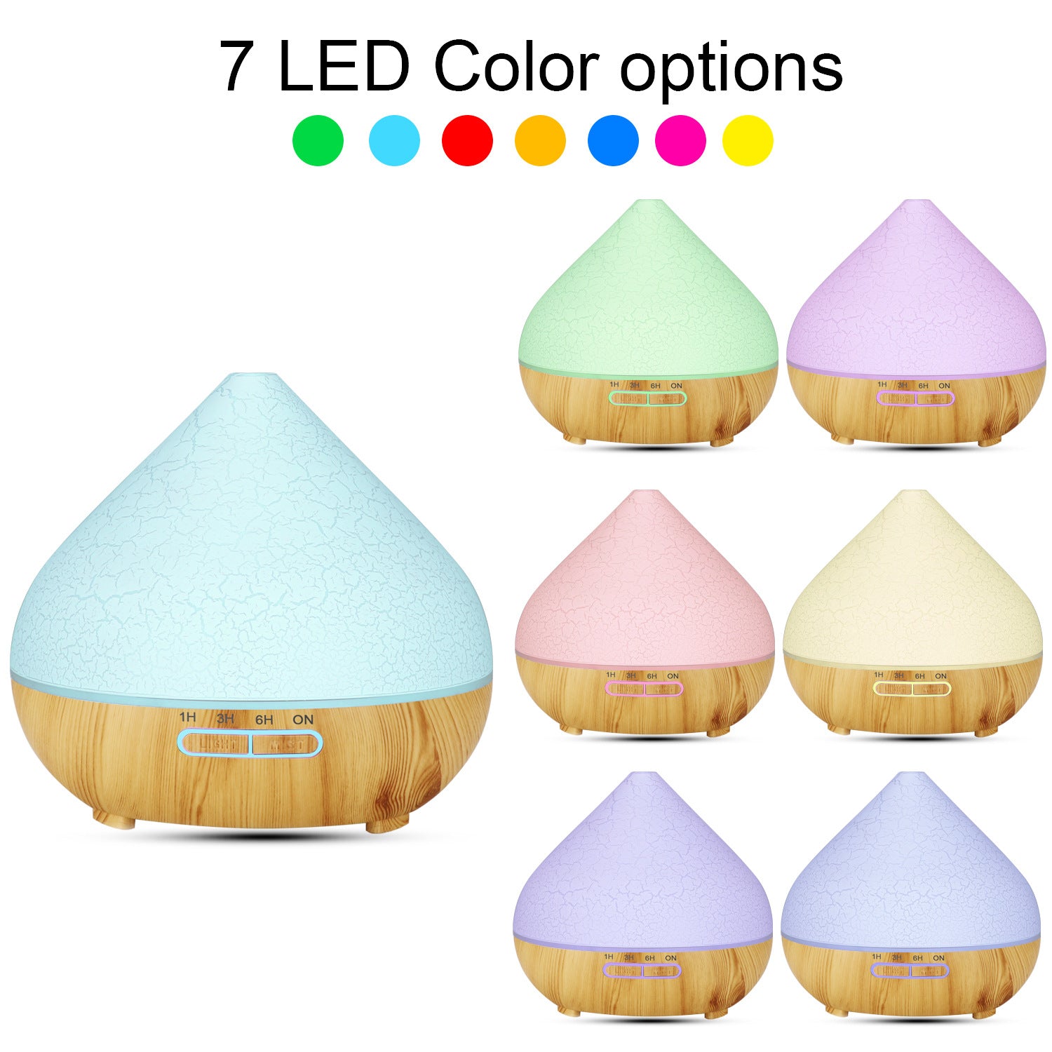 Diffusore aroma a cono cromoterapia USB Luci LED